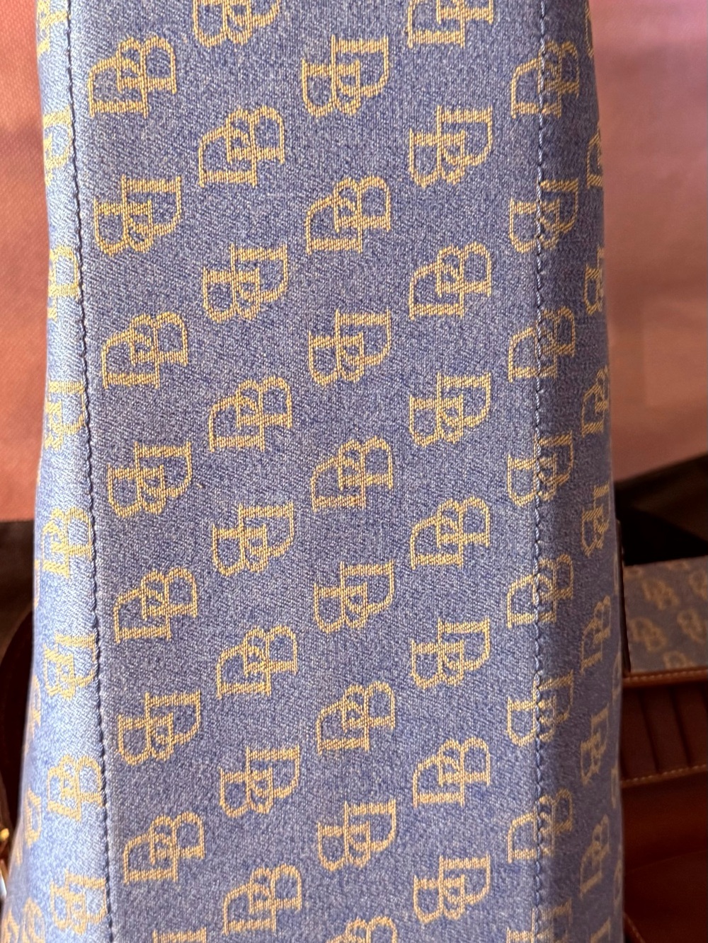 Dooney & Bourke Blue Denim Logo Shoulder Bag with Wallet and Wristlet - Picture 6 of 16